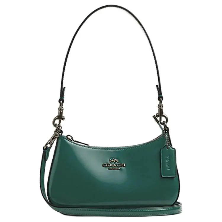 COACH Teri Cow Leather Crossbody Bag Shoulder Bags Small Women's Emerald Green