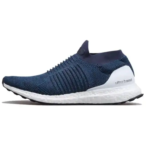 Adidas Ultraboost Laceless Slip Resistant And Breathable Low top Casual Running Shoes Unisex Blue