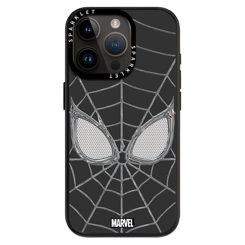 Disney Disney ABS+PC material Marvel Spider-Man creative silver edge magnetic replaceable case mobile phone case suitable for Apple/apple 15/14/13 PRO/MAX cool couple light luxury style trend