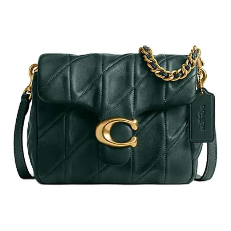 COACH Tabby Sheepskin Crossbody Bag, Shoulder Bag Small Women's Jungle Green