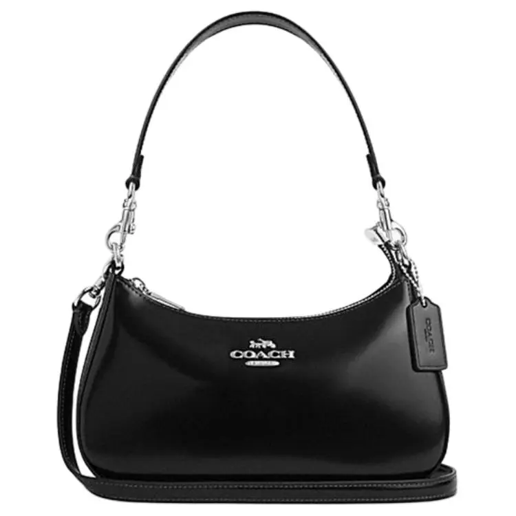 COACH Teri Cow Leather Crossbody Bag, Shoulder Bag Medium Women's Black