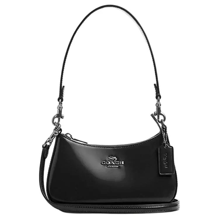 COACH Teri Cow Leather Crossbody Bag, Shoulder Bag Small Women's Black