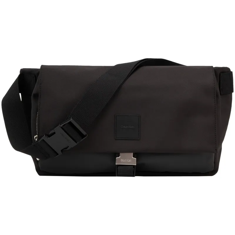 CALVIN KLEIN Fabric Crossbody Bags Men's Space Black