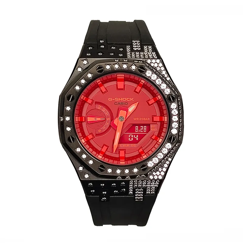 CASIO Men Liquid Crystal/Analog Dual Display Series Red Watch