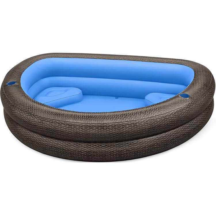 BESTWAY Durable, portable, high quality, inflatable swimming pool 2.31 m x 1.78 m x 53 cm, same style for men and women, brown blue