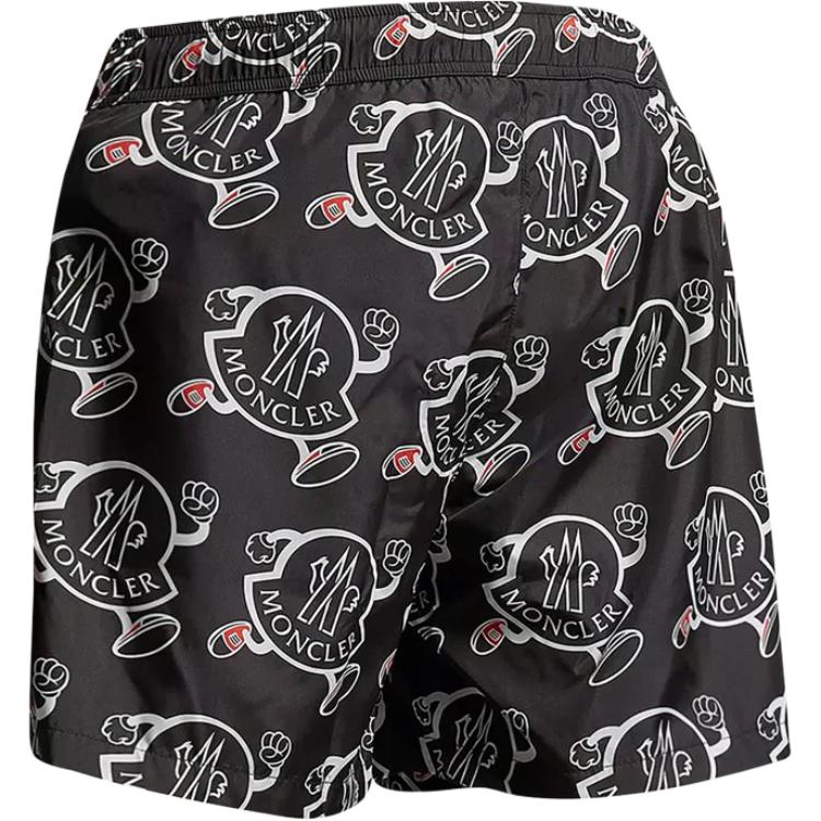 Moncler Allover Logo Printed Swim Shorts