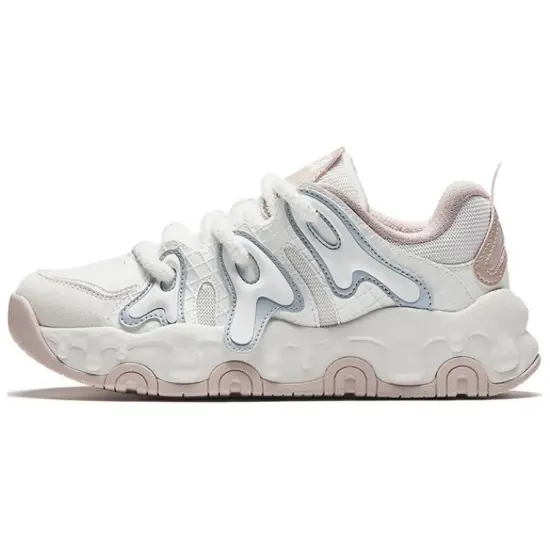 Anta Wear-Resistant Slip-Resistant Low-Top Casual Shoes Women's White Pink