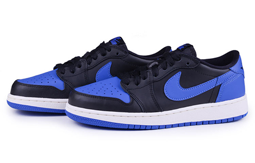Кроссовки Jordan Air Jordan 1 Retro Low (черно-синий) — 黑/皇家/帆色 — фото 4