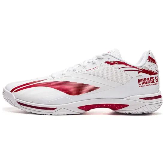 LINING Badminton Shoes Unisex Low-Top White Red