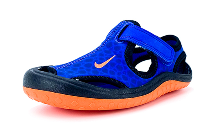 Детские сандалии Nike Sunray Protect (сине-оранжевые) — Синий / оранжевый — фото 3