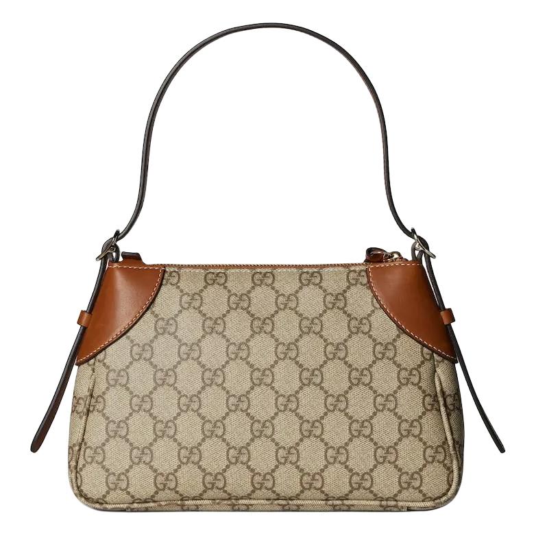 Женская сумка Gucci Emblem (коричневая) — фото 4