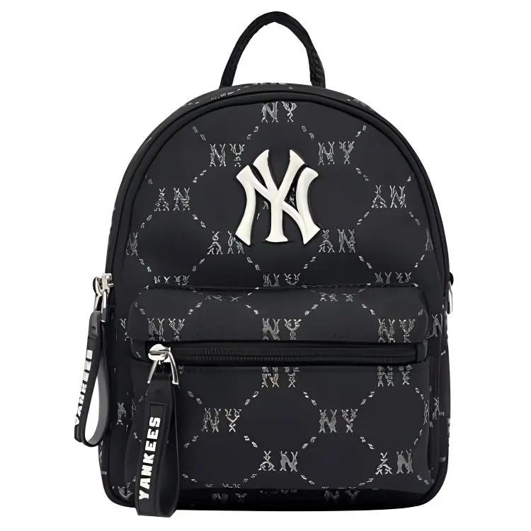 MLB Monogram New York Yankees Polyester Backpacks Unisex Black