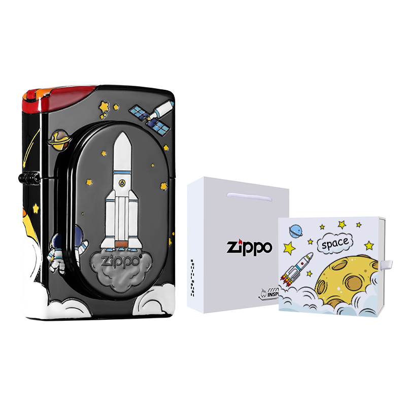 ZIPPO Popular series, three-dimensional stamp, EDC decompression tool, magnet push card, rocket push card, windproof kerosene lighter, gift box, ghostwriting greeting card, please contact customer service for details