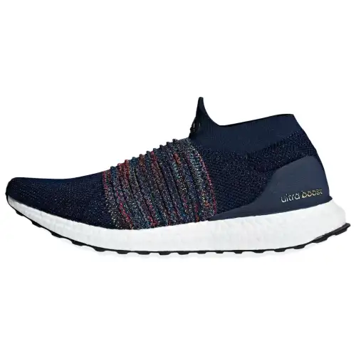 Adidas Ultraboost Laceless comfortable, durable, non-slip and wear-resistant mid-top running shoes for men and women, blue and black