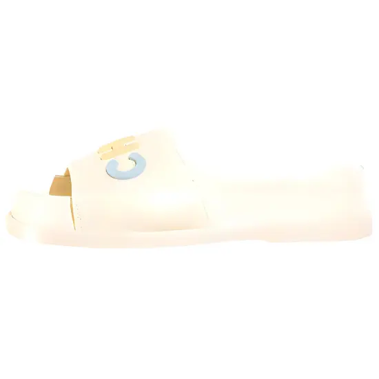 CHANEL Logo Mule Sandal Ivory Leather Women's