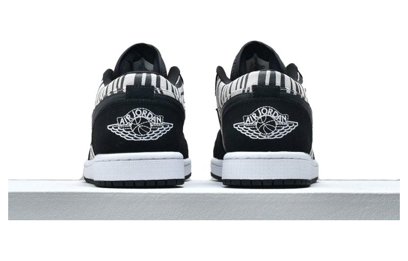 Кроссовки Jordan JordanAir Jordan 1 Low Zebra (черно-белые) — фото 10