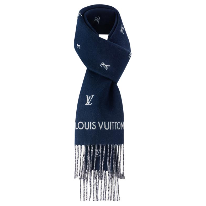 Мужской шарф Louis Vuitton Blason (синий)