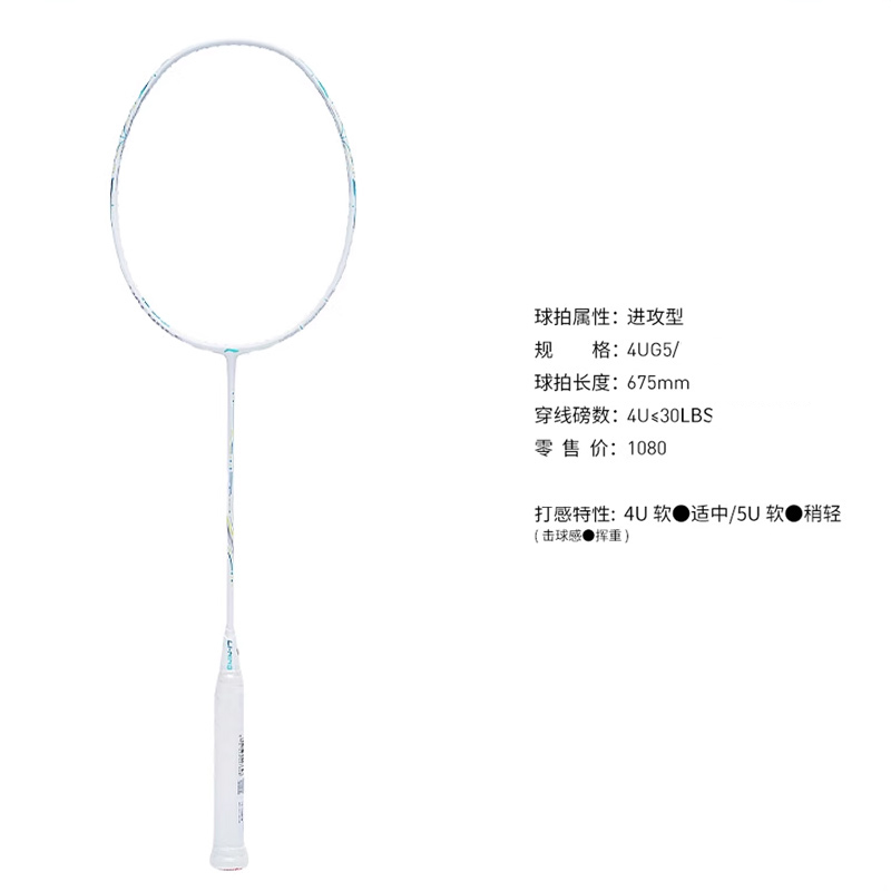 LiNing Thunder 60 Full Carbon Badminton Rackets Offensive Type Heavy Head, Stiff Shaft Professional 675mm Single Racket