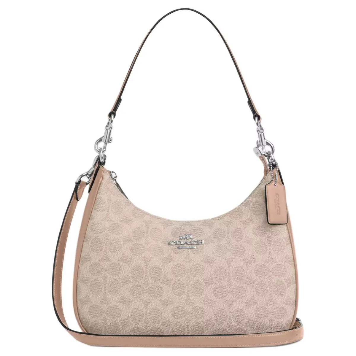 COACH Teri Coated Canvas Portable Crossbody Bag, Shoulder Bag Large Women's Sand