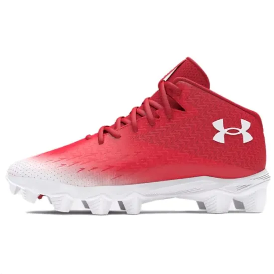Under Armour Spotlight Franchise 4 Anti-Slip Wear-Resistant Soccer Shoes Men's Red