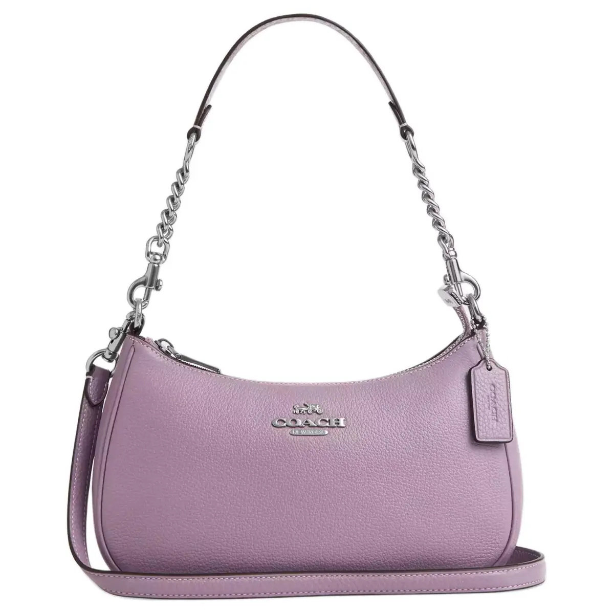 COACH Teri Leather Portable Crossbody Bag, Shoulder Bag Medium Women's Purple