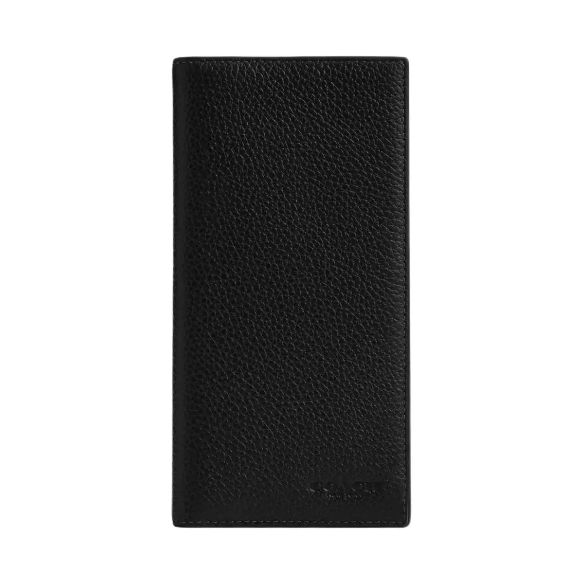 COACH Breast Pocket Refined Pebbled Leather Wallets Regular Men's Black