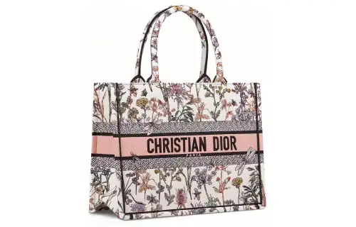 DIOR BookTote Embroidery Tote Bag, Shopping Bag, Handbag Medium Women's Multicolor