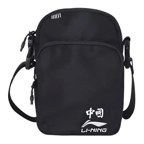 Li Ning Polyester Crossbody Bag, Shoulder Bag Regular Unisex Black