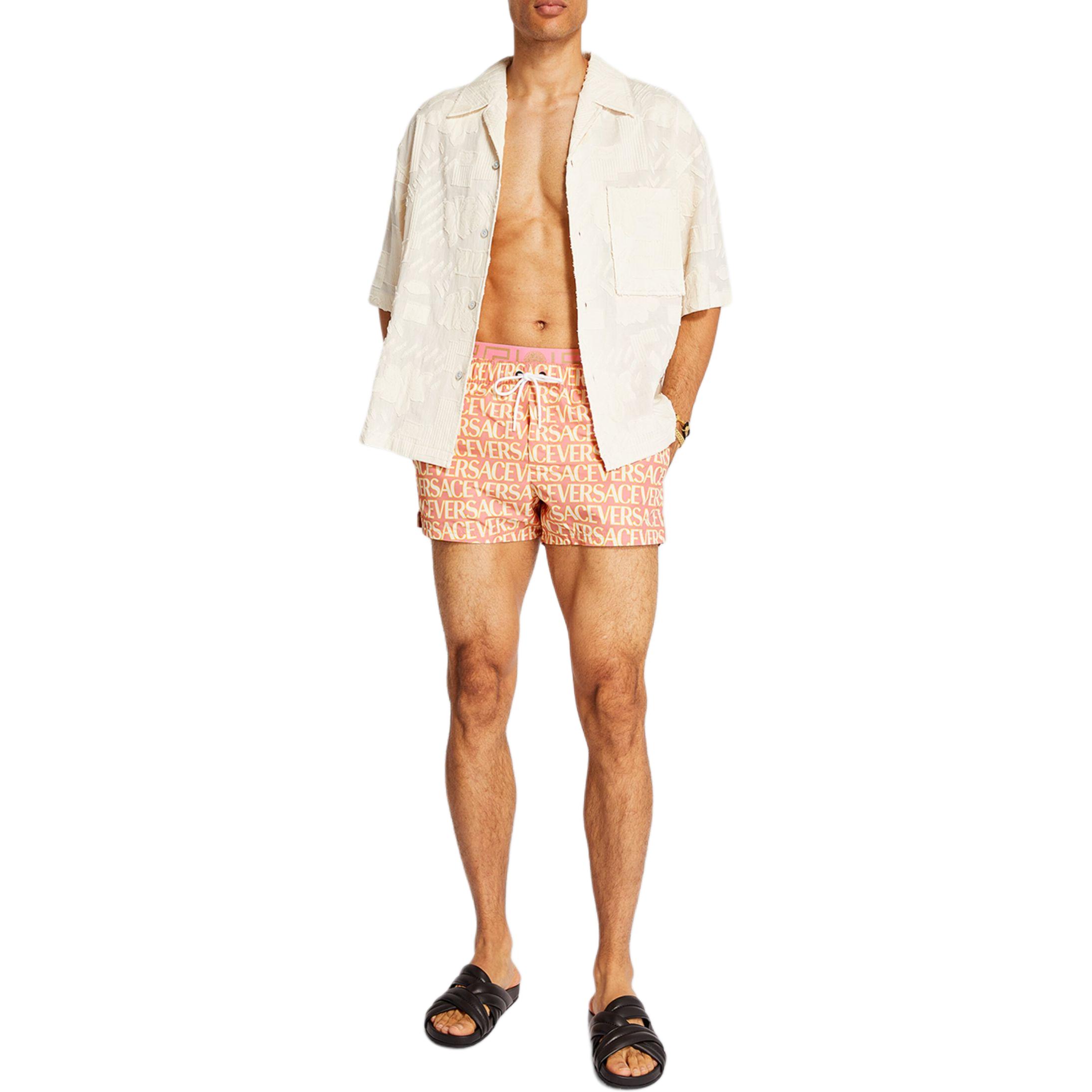VERSACE Allover Logo Swim Shorts
