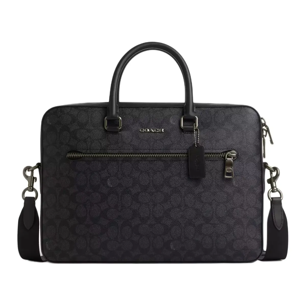 COACH ETHAN Coated Canvas Shoulder Bag, Crossbody Bag, Handbag Large Men's Black