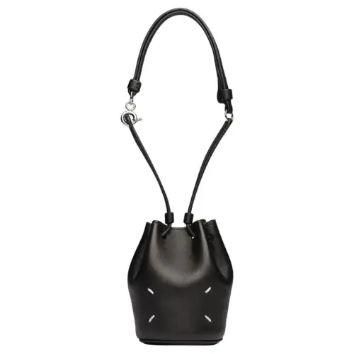 Maison Margiela Sheepskin Bucket Bags Crossbody Bag, Shoulder Bag Mini Women's Black