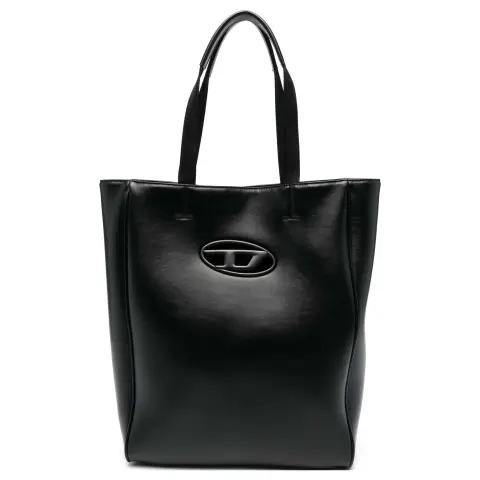 DIESEL Artificial Leather One Shoulder Handbag Unisex Black