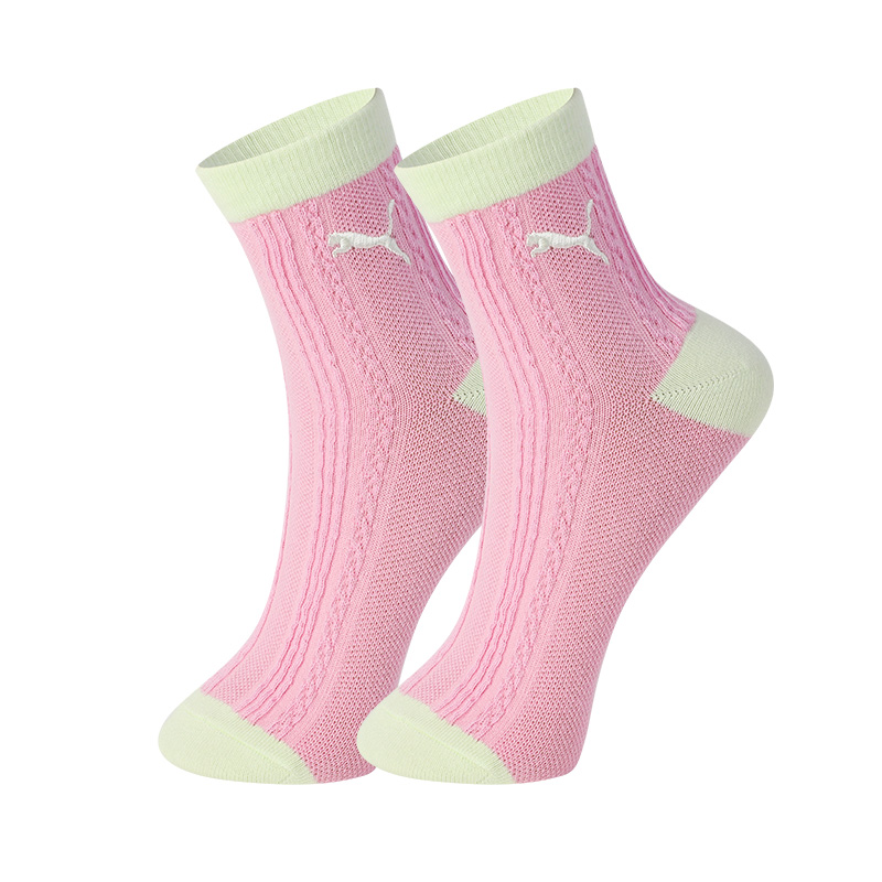 PUMA Mid Calf Socks Women’s 2 Pack Pink