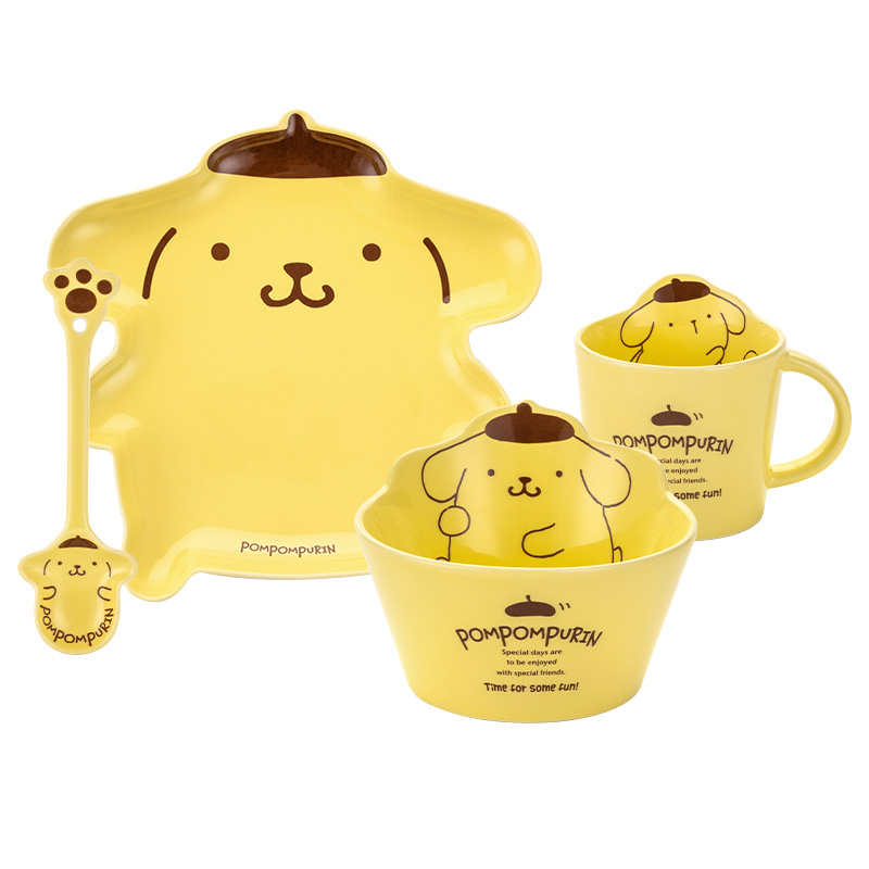 Sanrio Sanrio, tableware, cartoon ceramic cream yellow set