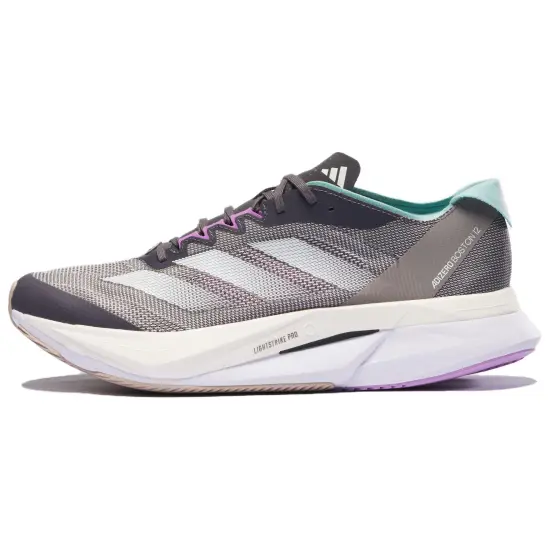 Adidas Adizero Boston 12 Running Shoes Men Low-Top Coffee