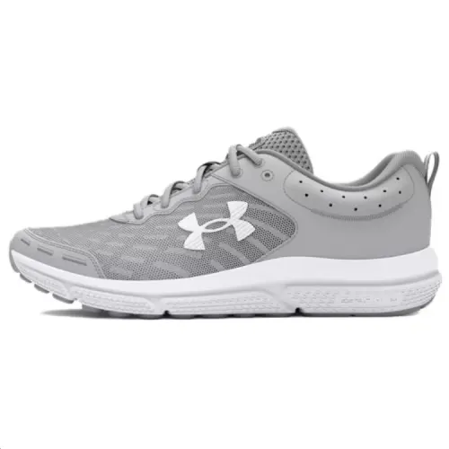 Under Armour Charged Assert 10 Abrasion Resistant Low top Rubber + MD + TPU Casual Running Shoes Men's Gray