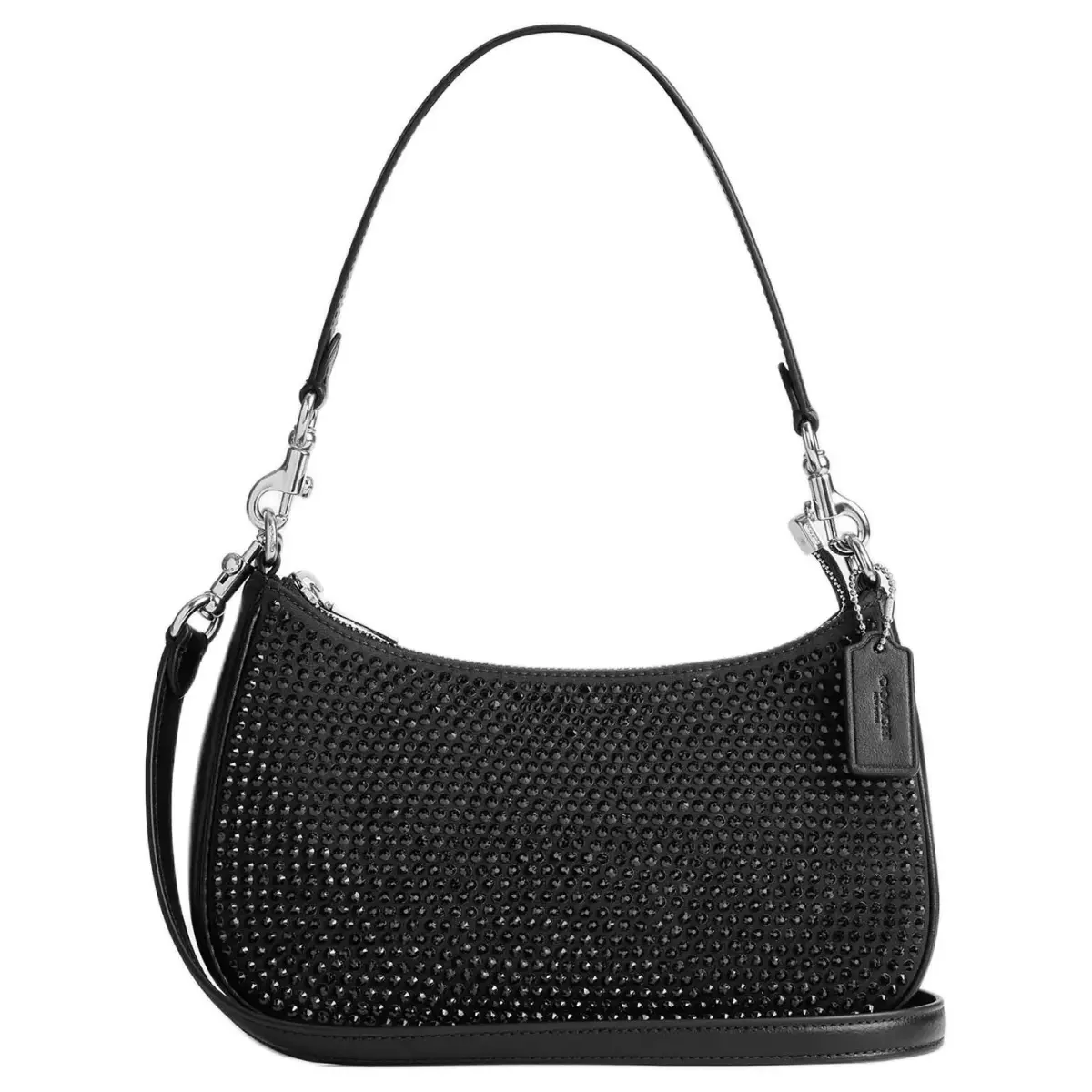 COACH Teri Leather Portable Crossbody Bag, Shoulder Bag Medium Women's Black