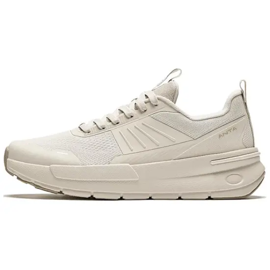 ANTA Running Shoes Men Low-Top White Limestone