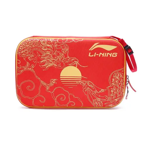 Li Ning, square racket for table tennis, red blue black organizer bag for men and women, fall protection, for beloved