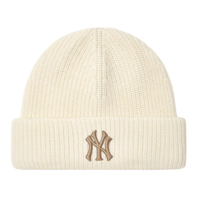 MLB Polyester Acrylic Sheep Wool Beanies Unisex White