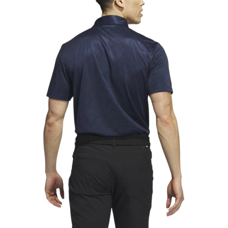 Adidas ALLOVER PRINT Core Allover Print Golf Polo Shirt Golf Clothing Men’s Collegiate Marine Blue