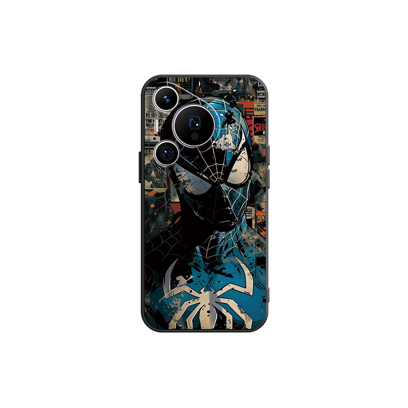 Chuangdanone Silicone Material Marvel Spider-Man Trendy Premium Mobile Phone Case Suitable for Huawei/HUAWEI/pura70pro/p60/50/nova12/11/10/9/mate60/50/40/30 Cartoon Animation Trendy Cool