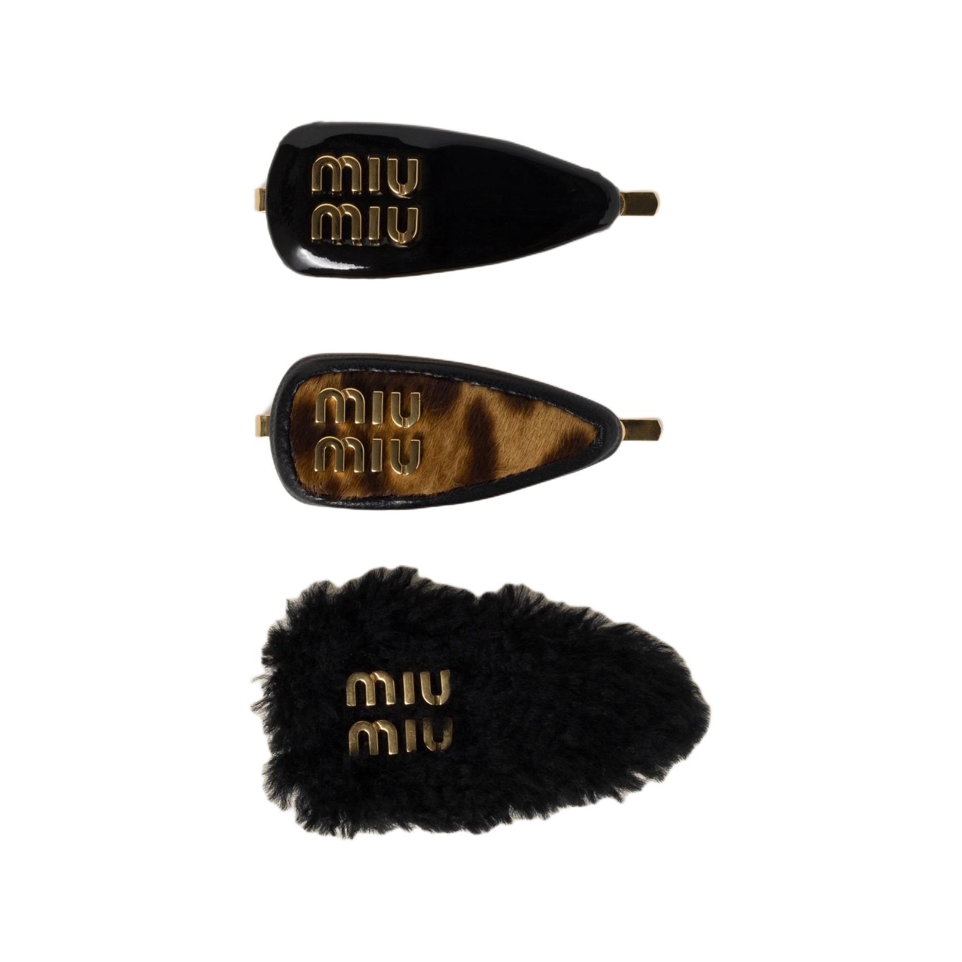 Женские очки MIU MIU Logo (черные)