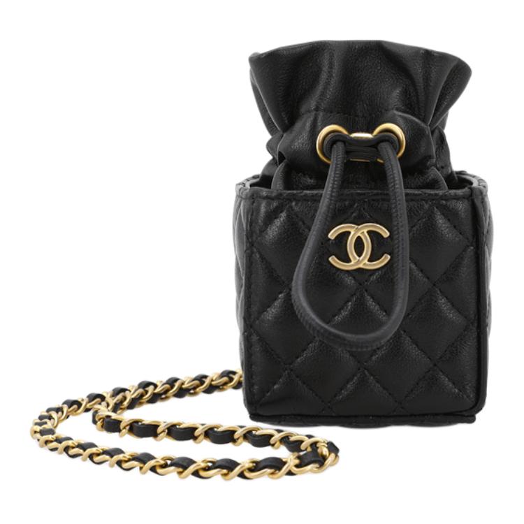 CHANEL Chanel, design straps with diamond pattern, black one-shoulder bag for men and women, for beloved