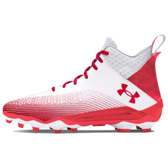 Under Armour Hammer 2 Anti-Slip Wear-Resistant Soccer Shoes Men's White Red