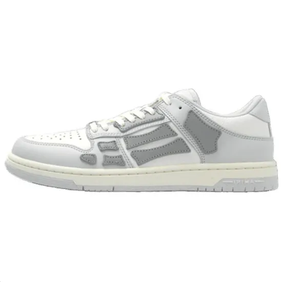 AMIRI Skel-Top Low Skateboard Shoes Women's Low-Top White Gray