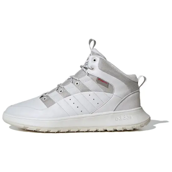 Adidas Wear Resistant Mid Top Basketball Shoes Unisex White