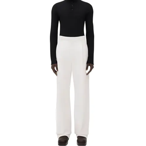 Bottega Veneta FW24 Leather Pants Men's White