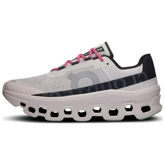 On Cloudmonster Anti Slip Wear Resistant Low Top Running Shoes Men's Gray Black