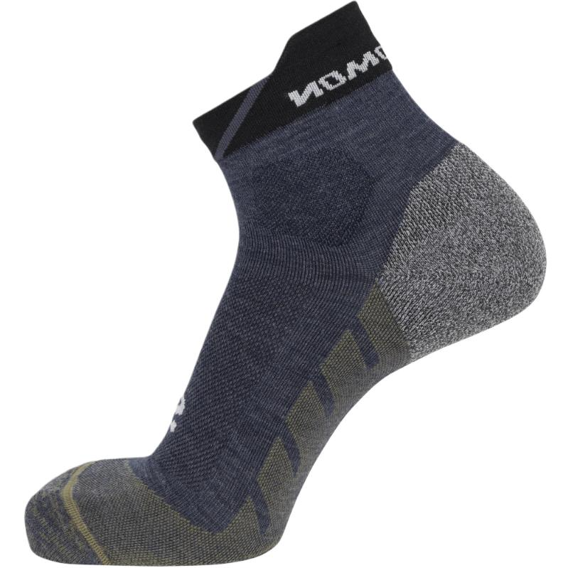 SALOMON Salomon SPEEDCROSS ANKLE Moisture-wicking Comfortable and Durable Socks Men and Women 1 Double Pack Indian Ink/Black/Dry Herbs